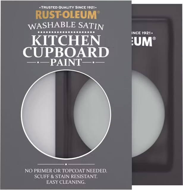 Rust-Oleum Kitchen Cupboard Satin Finish Tester Sachet in Pitch Grey, 10ml