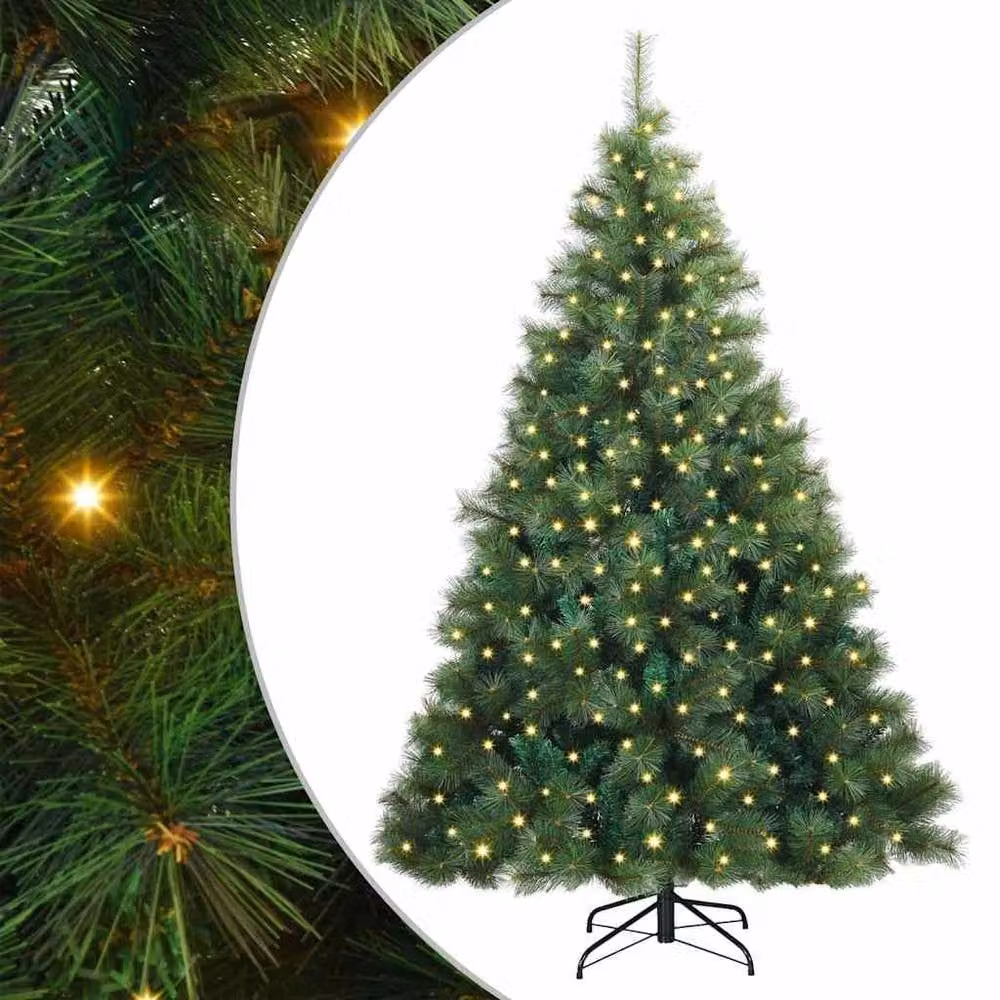 Berkfield Home Artificial Green Christmas Tree with 300 LEDs, Height: 210 cm – 2