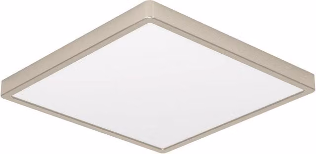 Loops Modern Square LED Ceiling Light in Silver Metal with Included Bulb