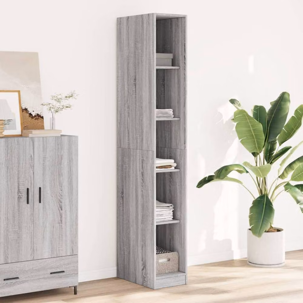 Berkfield Home Sonoma Wardrobe in Grey, W/D/H: 30 x 50 x 200 cm – 2