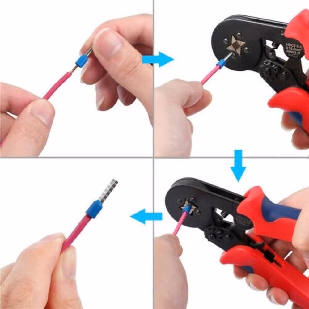 VOGREX HSC8-6-4A Bootlace Ferrule Crimping Pliers, AWG23-7, Red – 3