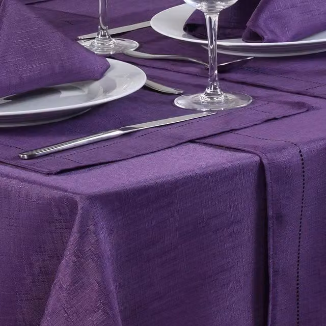 Gr8 Home Set of 4 Purple Polyester Rectangular Placemats – 1