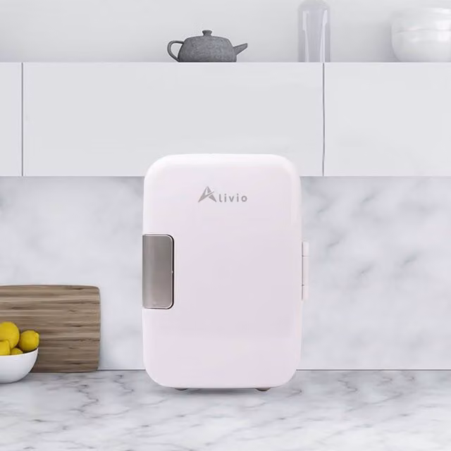 Alivio Portable Mini Fridge and Compact Cooler Warmer, 4L, White