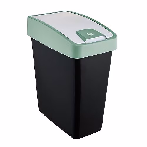 Keeeper Premium Rubbish Bin with Flip Lid, 25 Litre, Nordic Green – 4