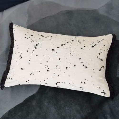 Harlequin Moho Graphic Cotton Cushion in Beige, Grey and White, W: 60 cm, D: 40 cm – 3