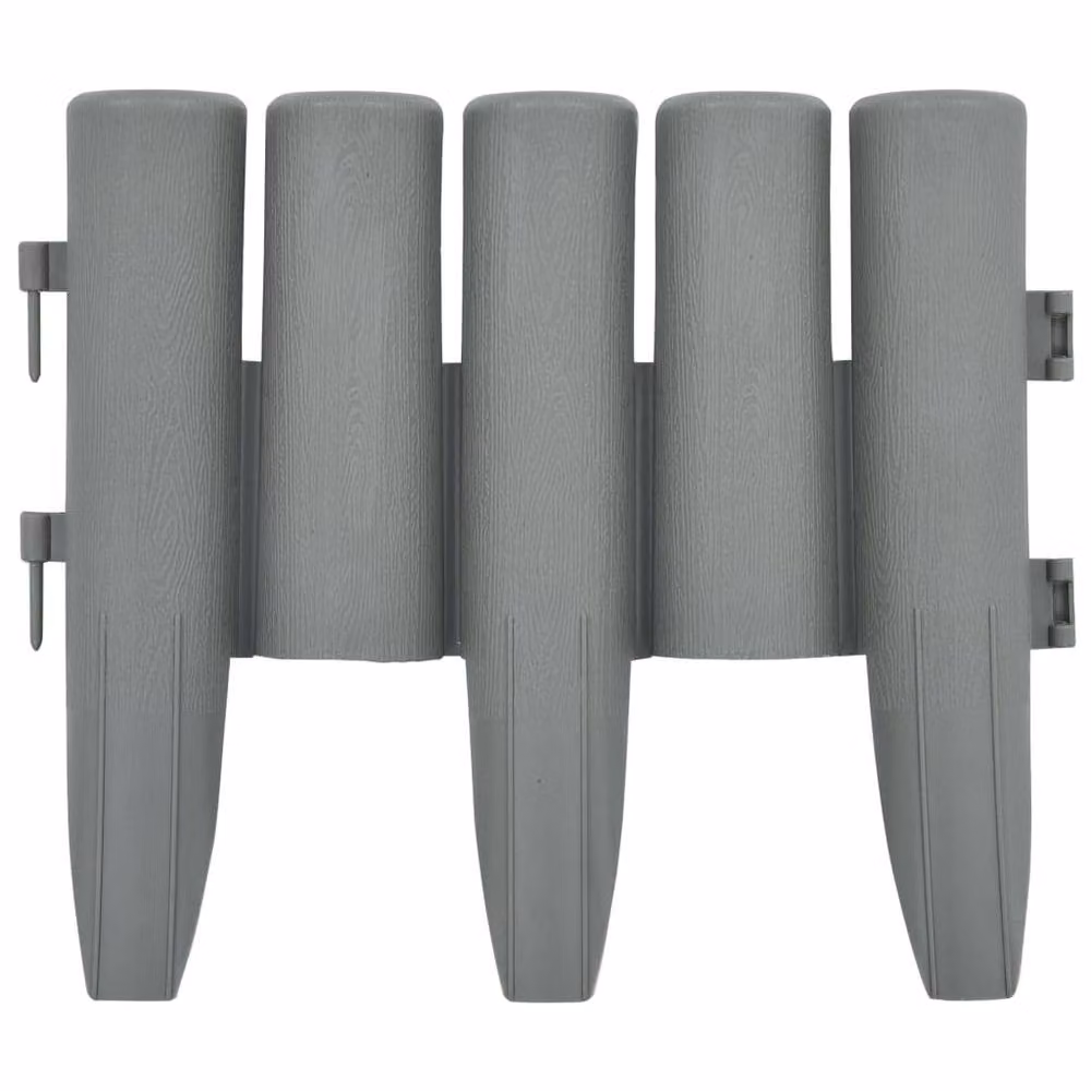 Berkfield Home Grey Plastic Lawn Edging, 36 Pieces, 10 m – 3