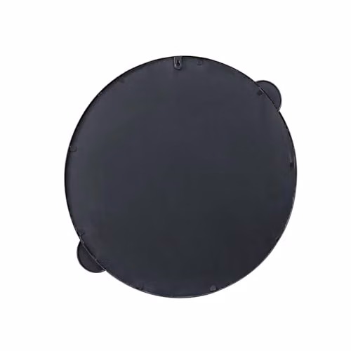 Charles Bentley Warsaw Round Wall Mounted Garden Mirror with Black Aluminium Frame, W: 65 cm, H: 58 cm, D: 58 cm – 5