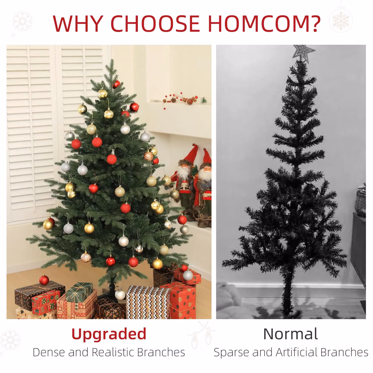 HOMCOM Green Artificial Tabletop Christmas Tree, Height: 152.4 cm – 4
