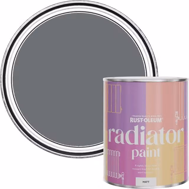 Rust-Oleum Matt Anthracite Grey Radiator Paint, 750ml – 1