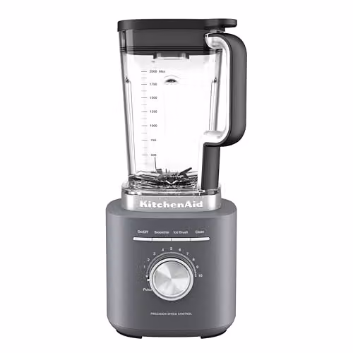 KitchenAid Pure Power Blender with 2L BPA-Free Pitcher, 1200W Motor, 10 Variable Speeds and Ice Crush & Smoothie Programs in Charcoal Grey