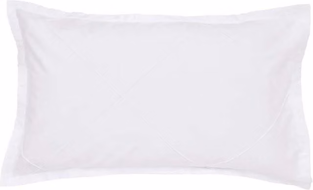 Murmur Cora Mako Satin Cotton Oxford Pillowcase in White