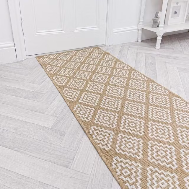 runrug Olmec Reversible Carpet Runner Rug in Brown, W/D/H: 60 x 300 cm – 1