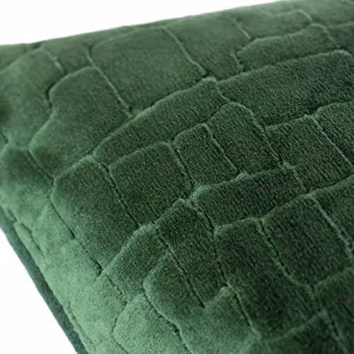 Paoletti Bloomsbury Green Square Polyester Filled Cushion with Removable Cover – 3