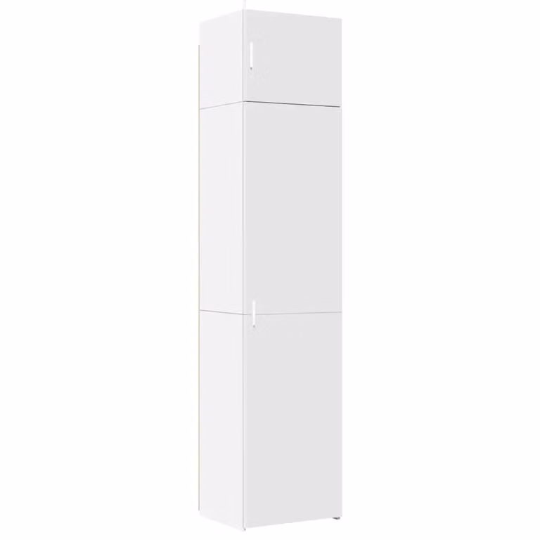 Berkfield Home Slim Freestanding Storage Cabinet in White, W/D/H: 50 x 42.5 x 225 cm