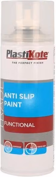 Plastikote Trade Anti-Slip Spray Paint, Clear Matt Synthetic Resin, 400 ml – 1