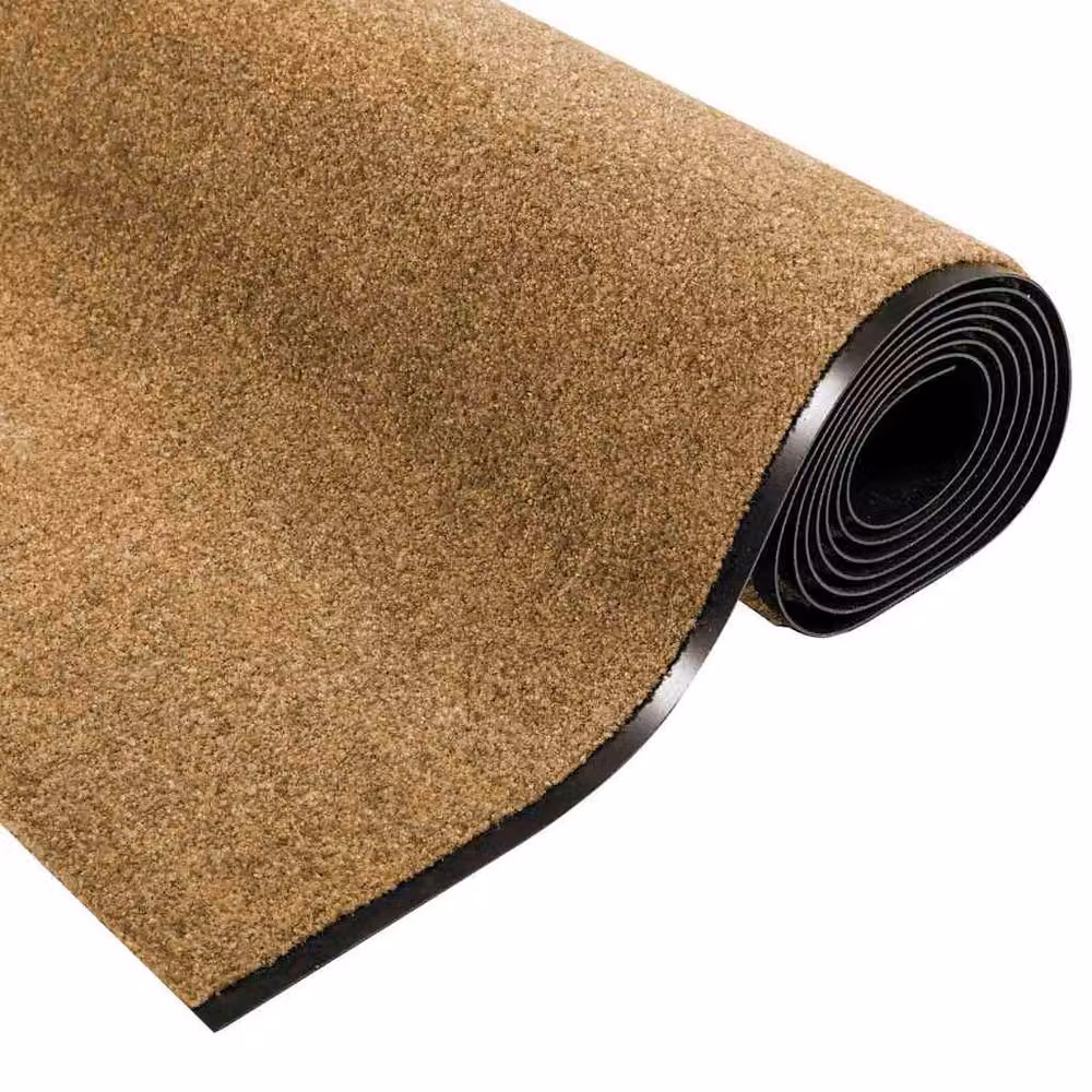 Berkfield Home Non-Slip Polyamide Doormat in Black and Beige, W/D/H: 120 x 40 x 0.9 cm – 3