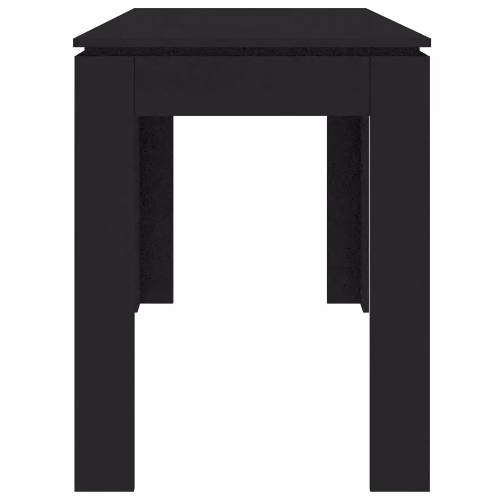 Berkfield Home Modern Rectangular Dining Table in Black, W/D/H: 120 x 60 x 76 cm – 3
