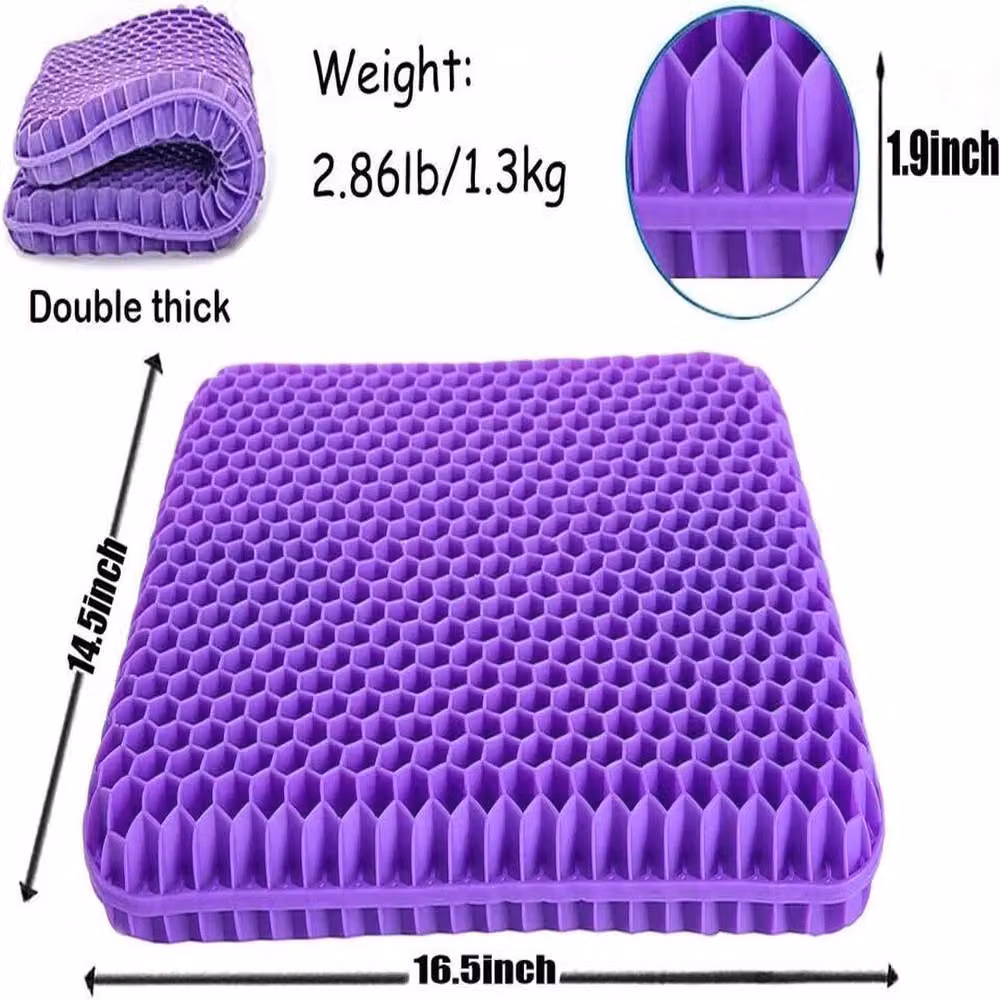Havendro Orthopaedic Ergonomic Gel Seat Cushion with Removable Cover in Purple – 2