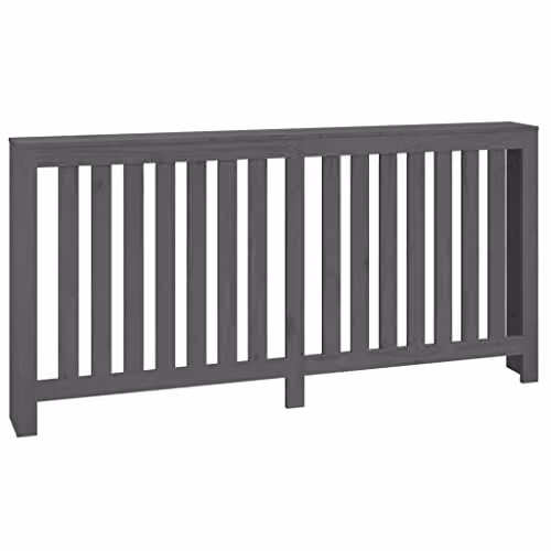 vidaXL Grey Solid Pine Radiator Cover W/D/H: 169 x 19 x 84 cm