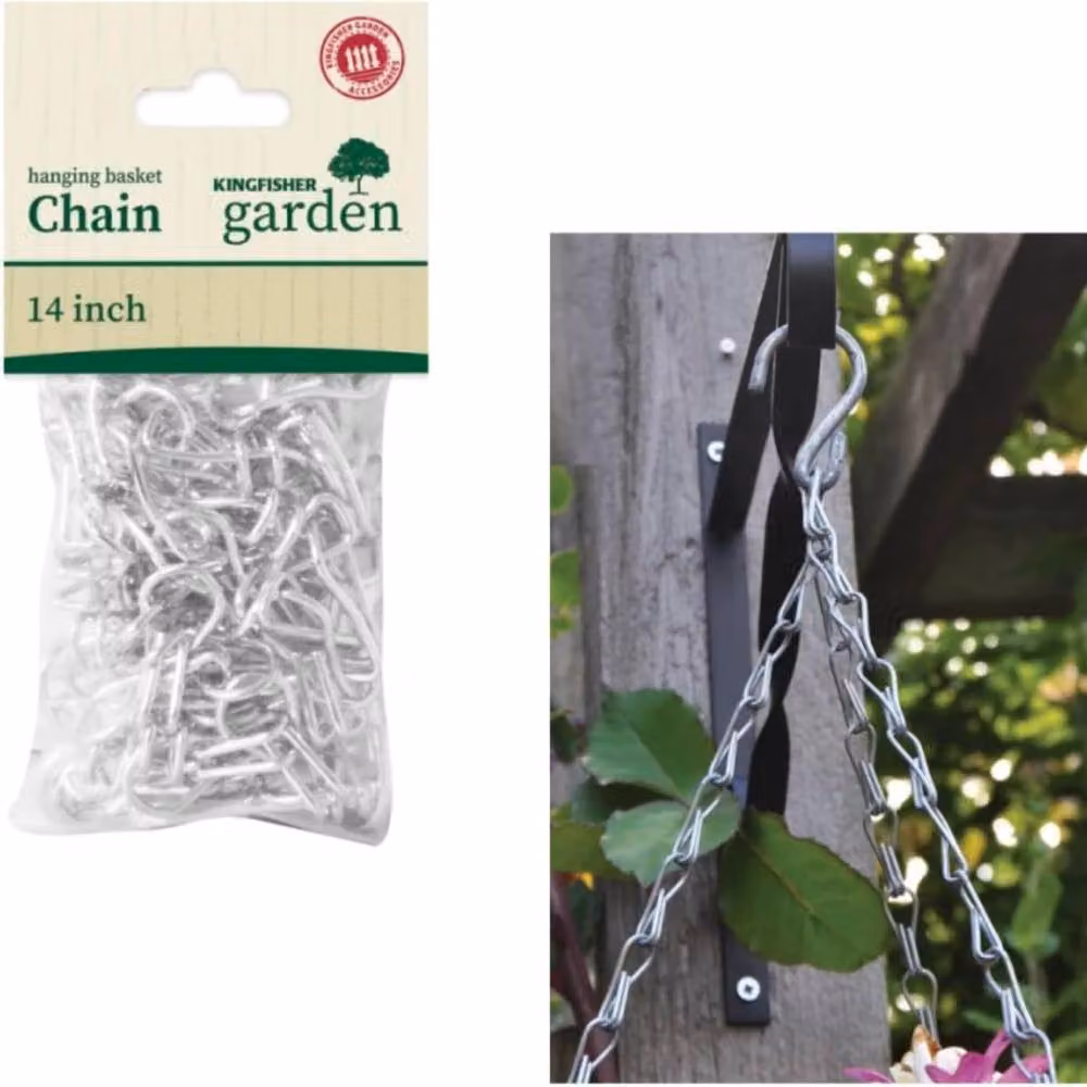 Marco Paul 3 Way Silver Galvanised Metal Hanging Basket Chain – 3