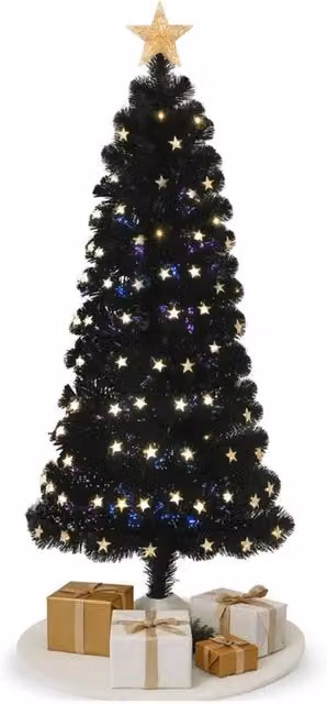 Home Republic Artificial Emerald Green Christmas Tree with Warm White LED Lights, H 90 cm x W 15 cm