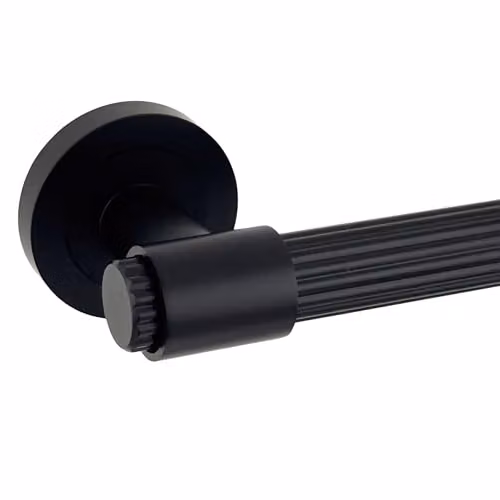 AXS Hardware Nevada Door Handle Pair on Rose in Matt Black