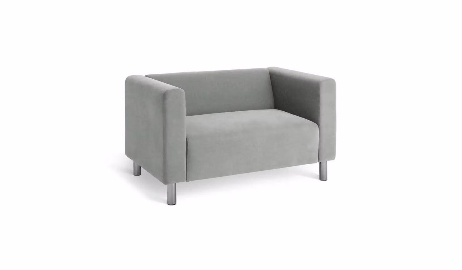 Cheap Furniture Warehouse Moda 2 Seater Sofa in Grey Faux Leather