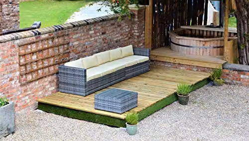 Swift Deck Timber Garden Decking Kit, Brown, 4.75 x 7 m