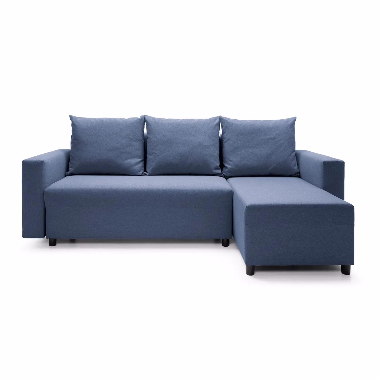 Abakus Direct Oslo Reversible Corner Sofa Bed in Dark Blue Fabric with Sleeping Function and Scatter Cushions – 2