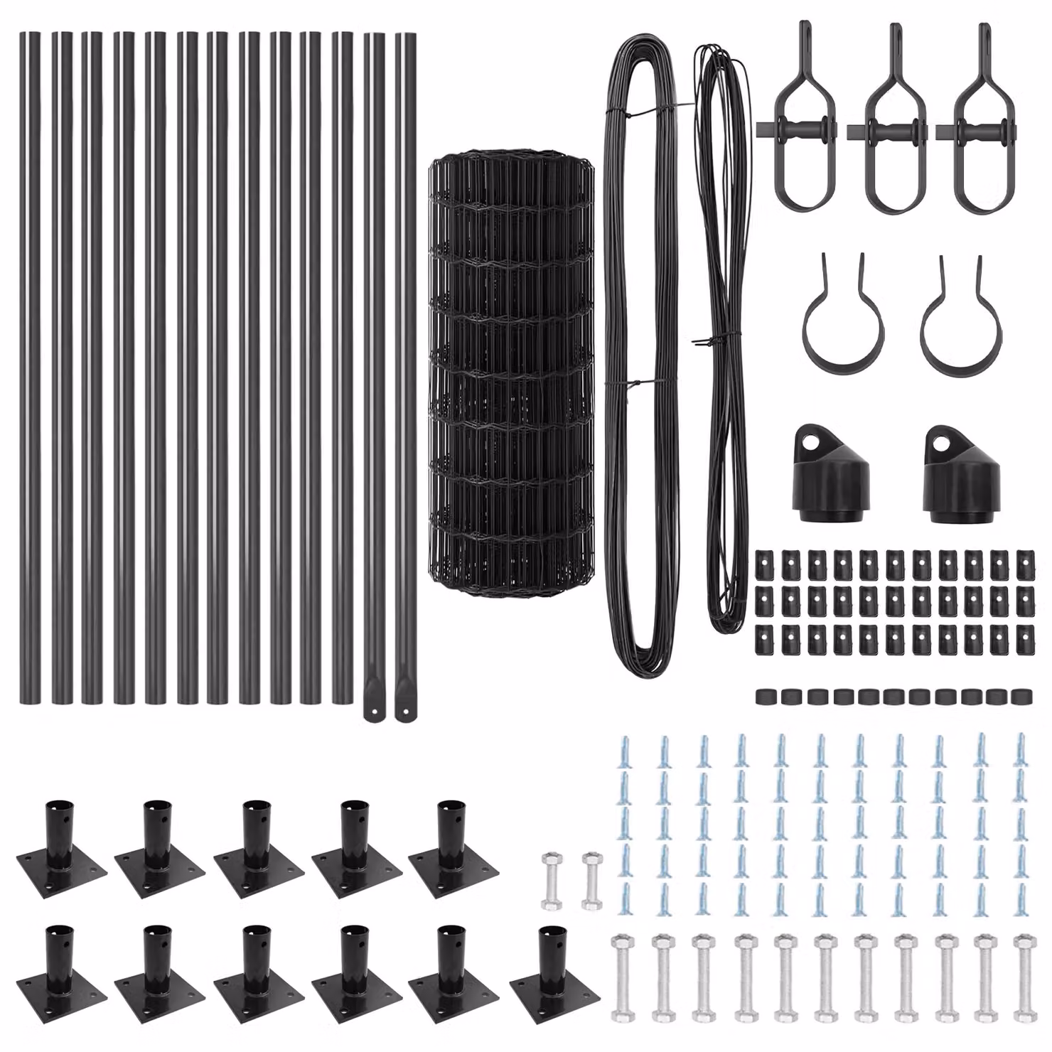 Berkfield Home Euro Fence with 13 Flanged Posts, Galvanised Steel, Silver, 0.6 x 25 m – 3