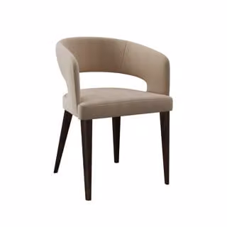 Dome Deco BETA Armchair in Beige Bouclé Fabric with Solid Beech Wood Frame
