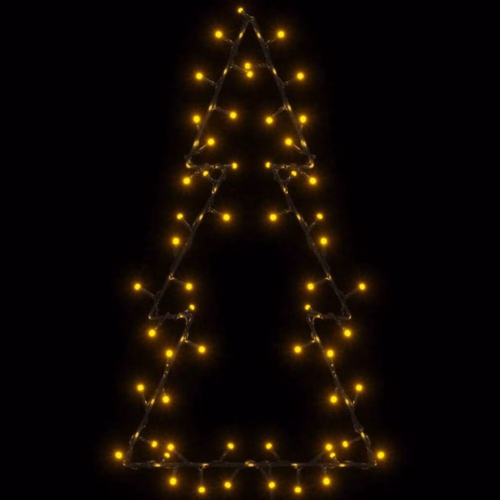 Berkfield Home Christmas Tree Silhouette LED Lights, 80 LEDs, Warm White in Black – 3