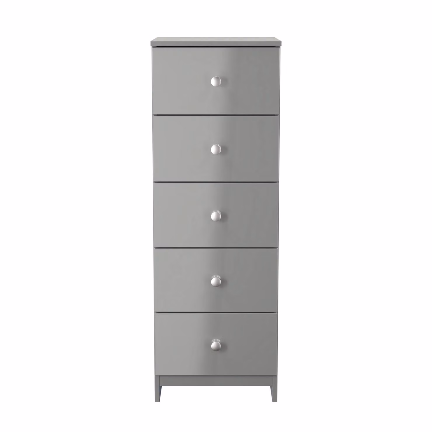2 U Newlyn 5 Drawer Tall Bedside Chest in Dark Grey, Ready Assembled – 2