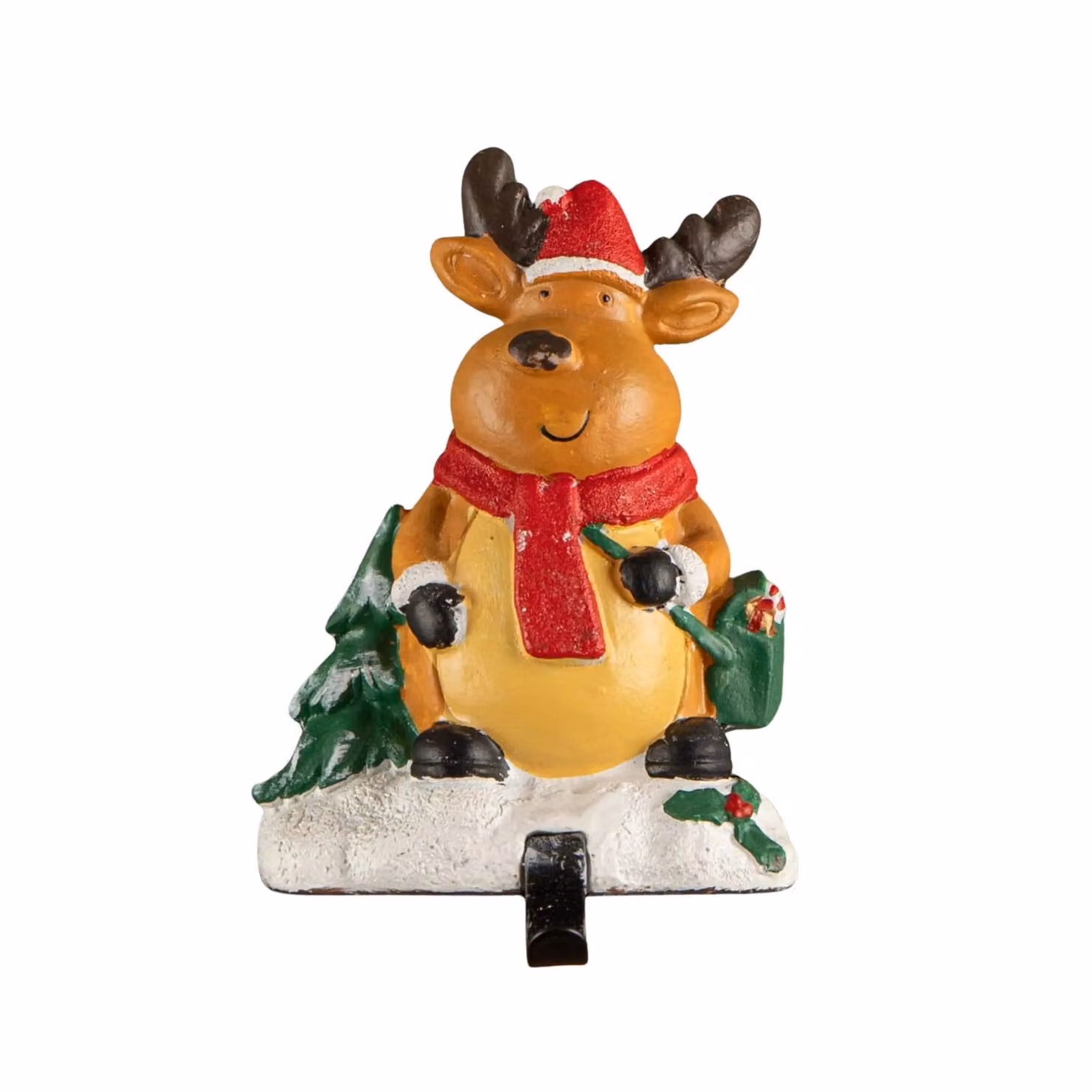 Samuel Alexander Premier Christmas Stocking Hanger Decoration in Reindeer Design, Brown, 13 cm – 3