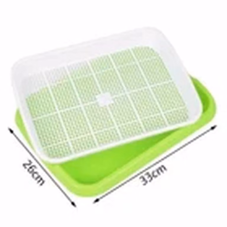 EONLION 3 Set Microgreens Hydroponics Germination Sprouter Trays with Lids, Green