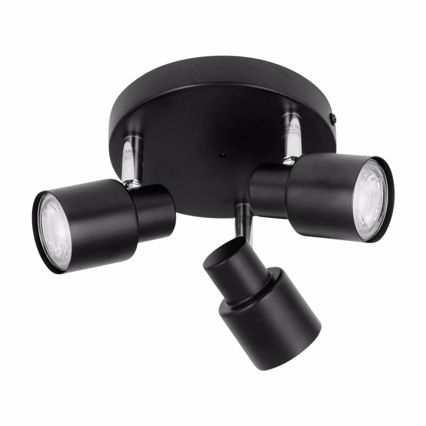 First Choice Lighting Irwin Black 3 Light IP44 Round Surface Mounted Bathroom Spotlight – 2