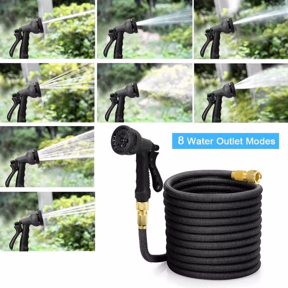 FLAVORA Heavy Duty 75FT Expandable Garden Hose Pipe in Black – 3