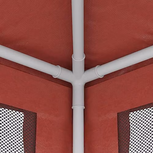vidaXL Party Tent in Red with 4 Mesh Sidewalls, W 300 x D 300 x H 246 cm – 3