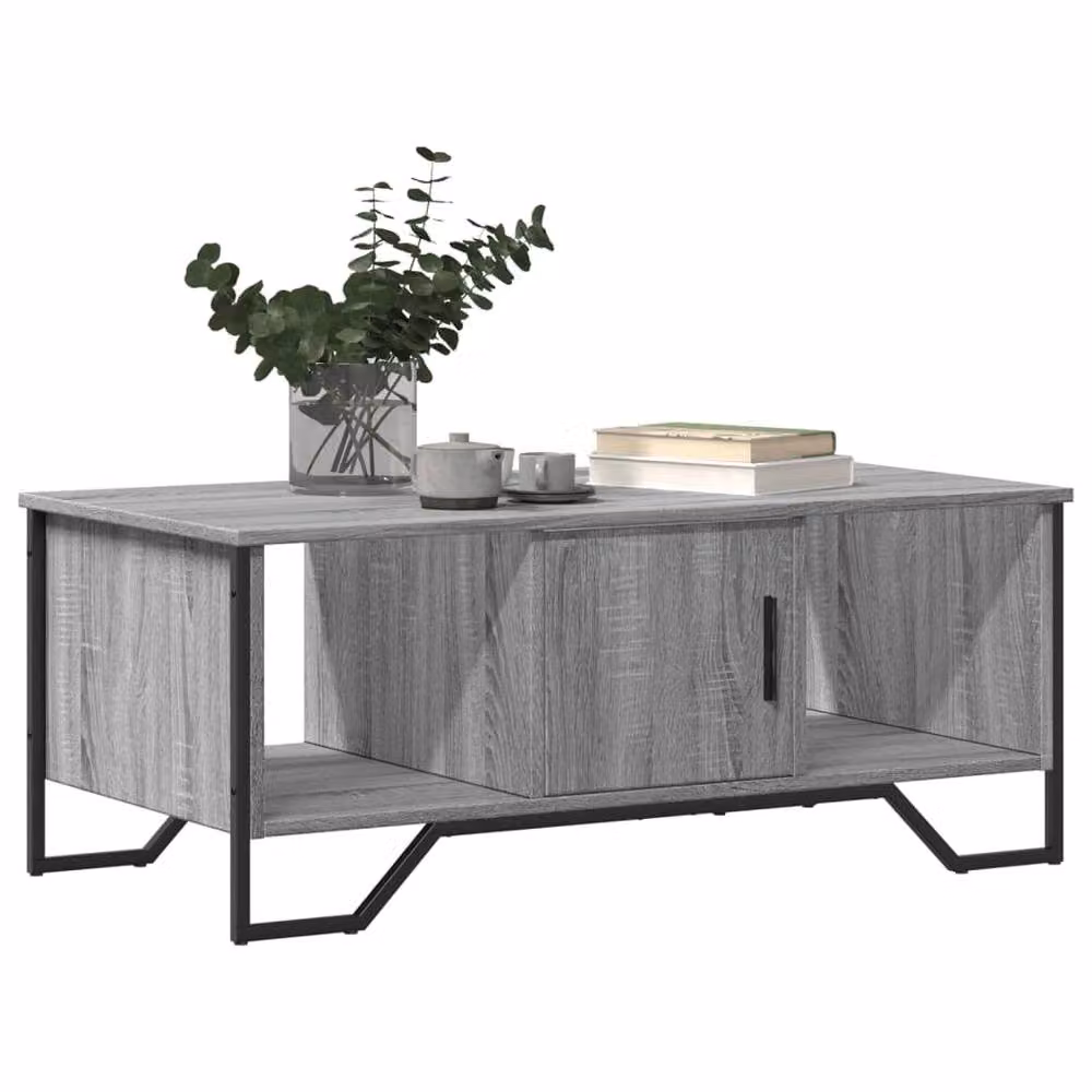 Berkfield Home Grey Sonoma Coffee Table, W/D/H: 100 x 51 x 40 cm – 3