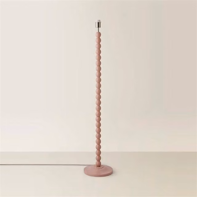 SPETLEK Pastel Bobbin Modern Cylinder Floor Lamp Base in Pink – 1