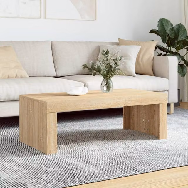 Berkfield Home Sonoma Oak Coffee Table in Brown, W: 102 cm, D: 50 cm, H: 36 cm