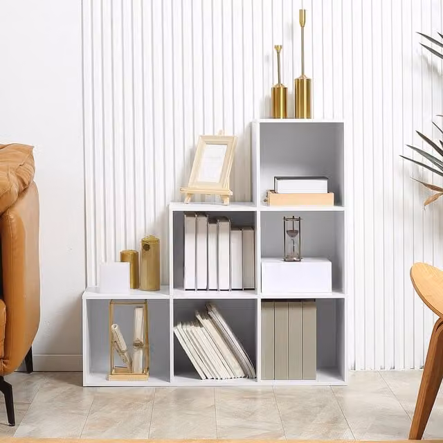HOMCOM 3 Tier 6 Cube Storage Cabinet in White