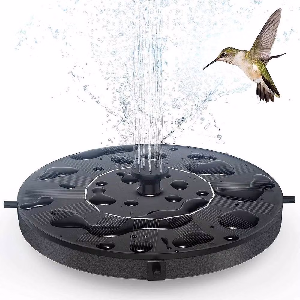 FLAVORA Solar Floating Fountain Pump in Black – 5
