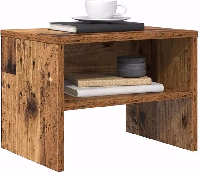 Berkfield Home Decorative Bedside Cabinet in Brown Old Wood, W/D/H: 40 x 30 x 30 cm – 1