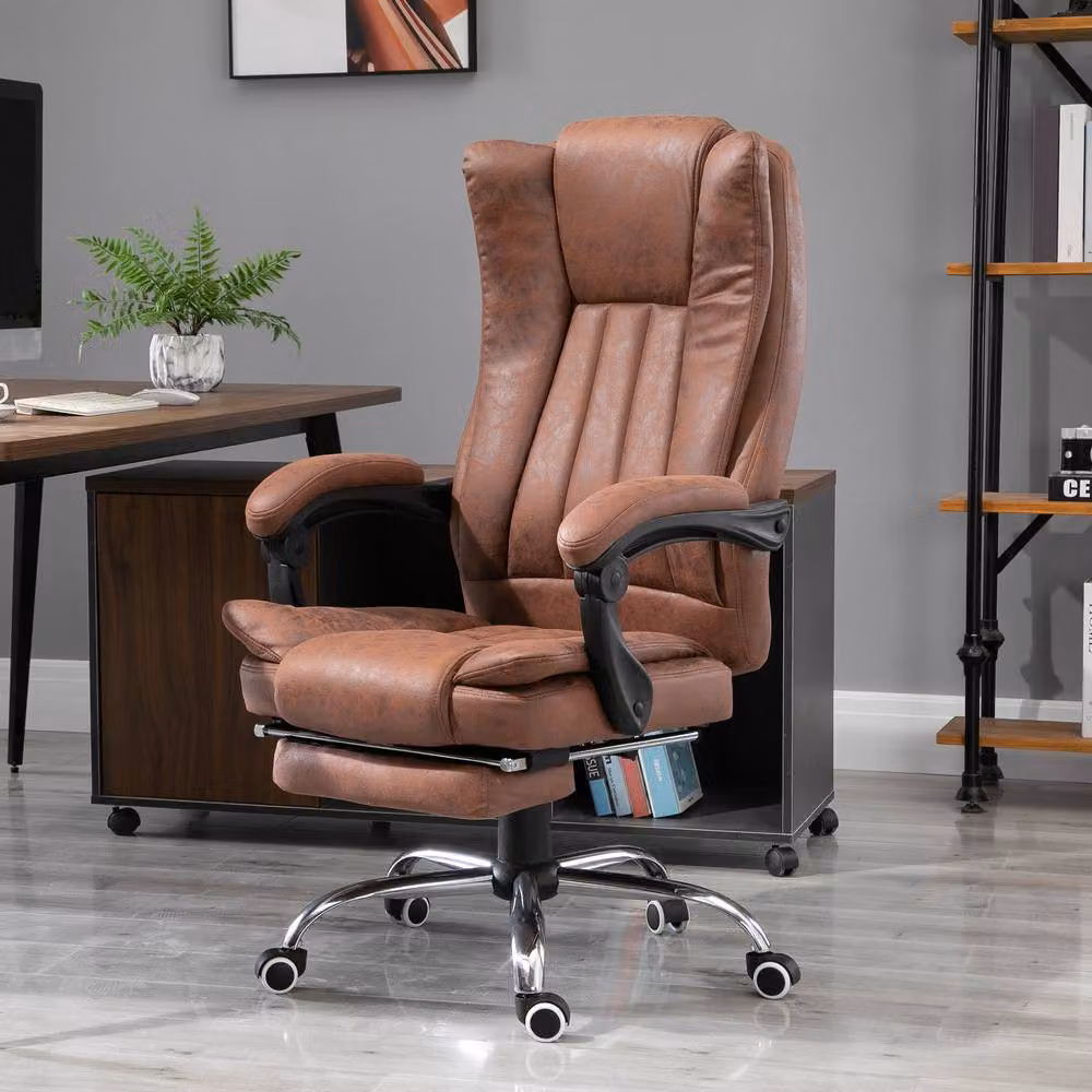 STILVORA Brown Executive Office Chair with Massage, Heat and Footrest – 2