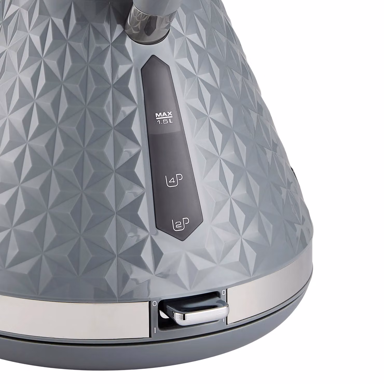 Morphy Richards Vector Pyramid Kettle, 1.5L, Grey – 3