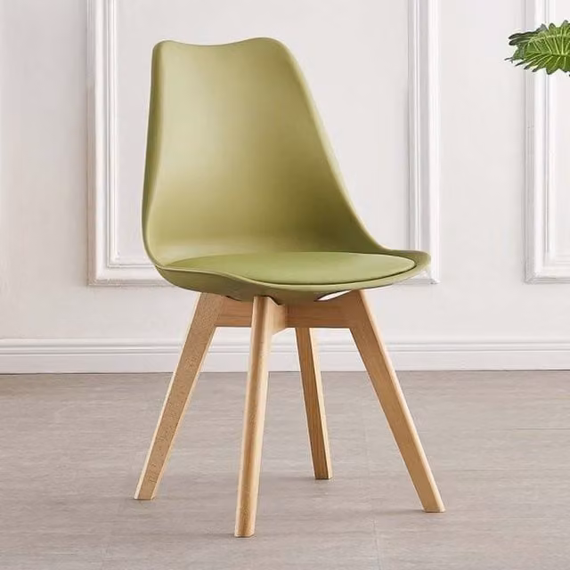 Life Interiors Lorenzo Retro Dining Chair with Padded Synthetic Leather Seat in Green