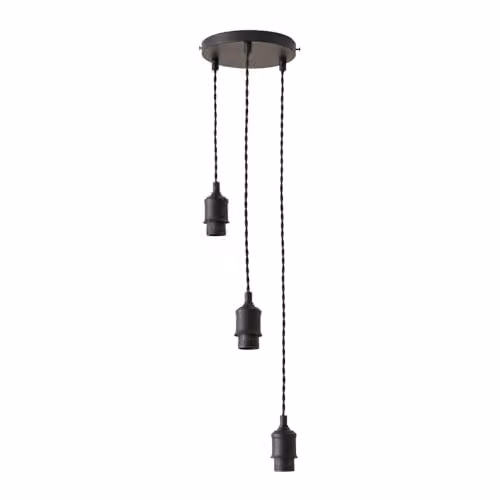 ValueLights Shaw Cluster Drop 3 Way Adjustable Modern LED Ceiling Light in Black, Chrome and Gold/Brass – 1