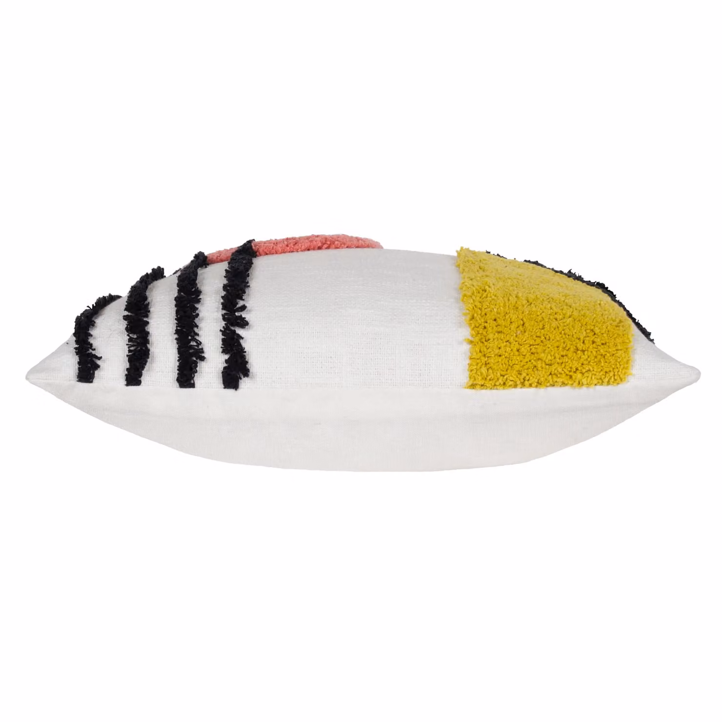 Heya Home Elmer Tufted Cotton Cushion, Multicolour Pink and White Retro Graphic Design, W/D/H: 45 x 45 x 45 cm – 3