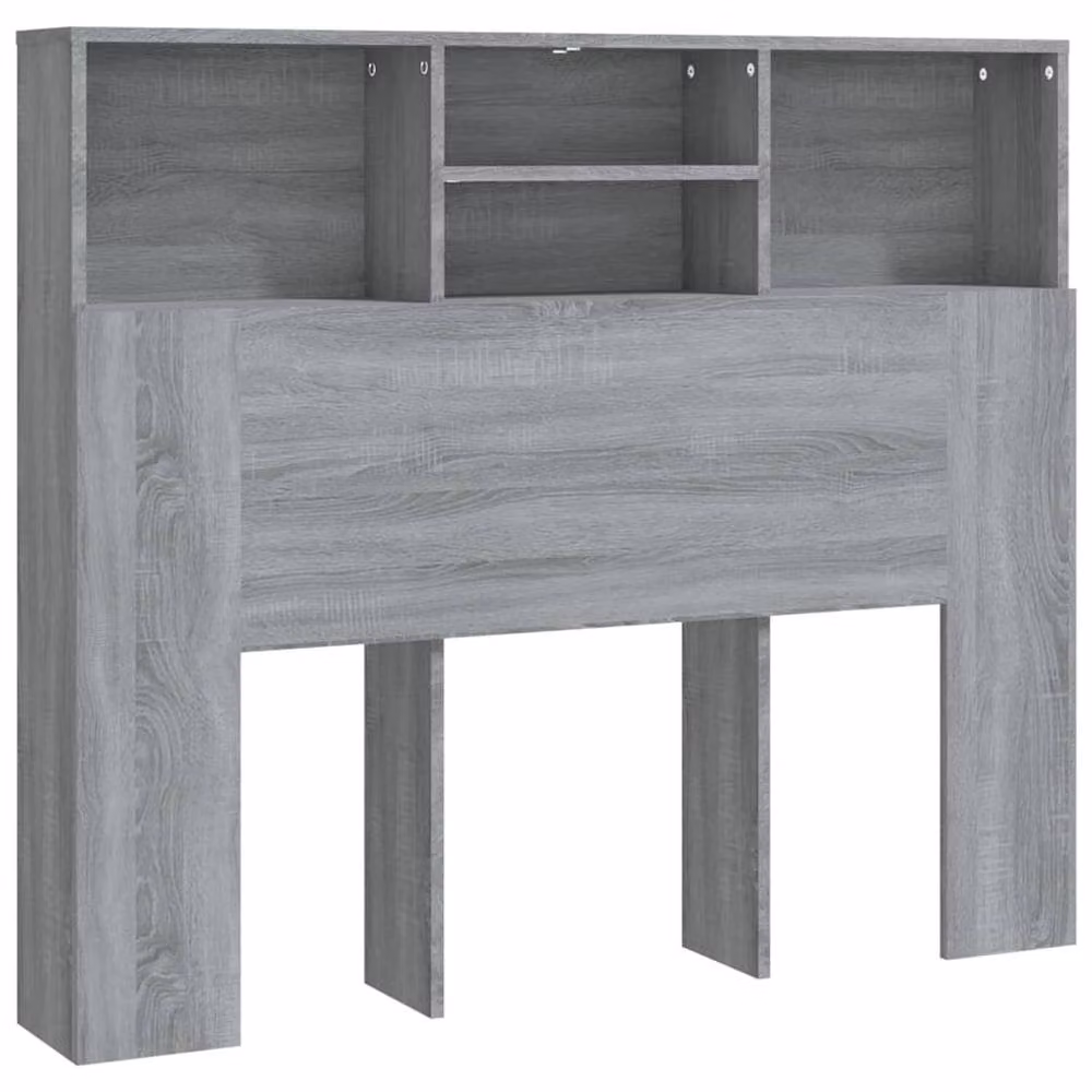 Berkfield Home Grey Sonoma Headboard Cabinet W: 120 cm, D: 19 cm, H: 103.5 cm – 2